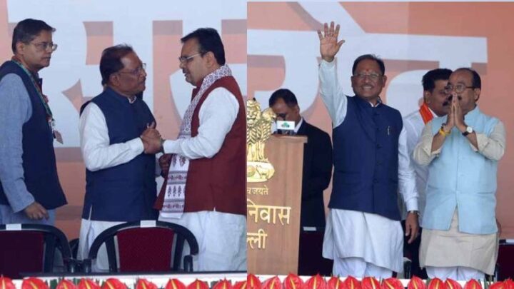 CM विष्णुदेव साय दिल्ली की मुख्यमंत्री के शपथ ग्रहण समारोह में हुए शामिल, कहा, डबल इंजन की सरकार दोगुनी ऊर्जा के साथ दिल्ली की सेवा करेगी