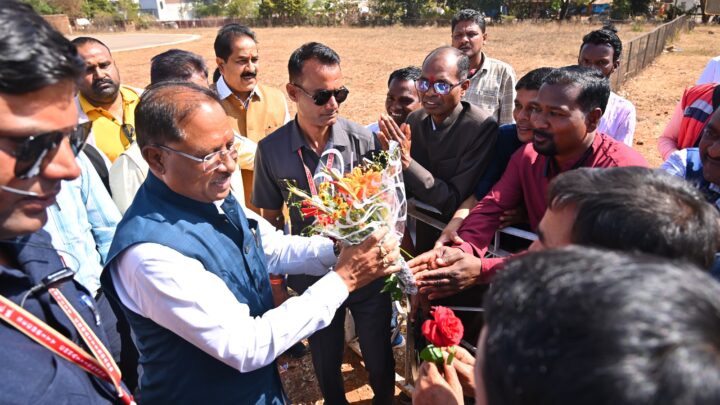मुख्यमंत्री श्री विष्णु देव साय का जशपुर में किया गया आत्मीय स्वागत
