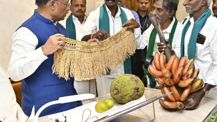 मुख्यमंत्री श्री विष्णु देव साय से तमिलनाडु के किसानों ने की सौजन्य मुलाकात