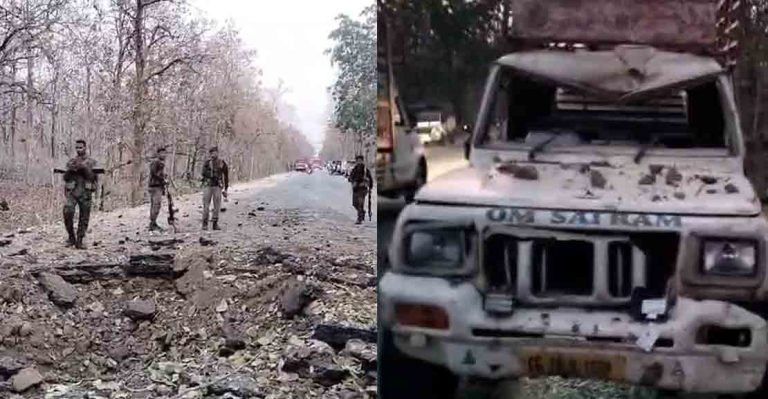 NH पर बड़ा IED ब्लास्ट, नक्सलियों ने जवानों के पिकअप को बनाया निशाना, उसी रास्ते से एक दिन पहले गुजरे थे डिप्टी सीएम NH पर बड़ा IED ब्लास्ट, नक्सलियों ने जवानों के पिकअप को बनाया निशाना, उसी रास्ते से एक दिन पहले गुजरे थे डिप्टी सीएम