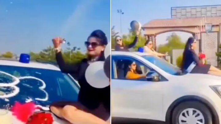 DSP की पत्नी पर एक्शन: नीली बत्ती वाली गाड़ी पर केक काटने हाईकोर्ट की कार्रवाई, DSP की पत्नी पर लगाया जुर्माना, मुख्य सचिव ने पेश किया शपथ पत्र