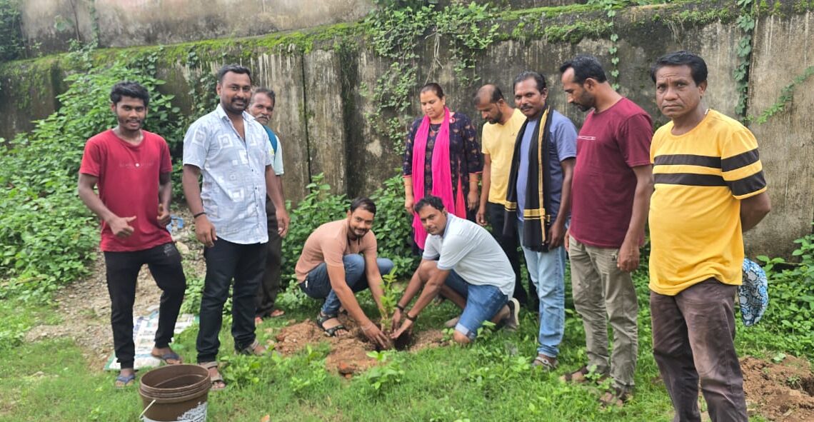 सहकारी समिति कुनकुरी, नारायणपुर, मनोरा, और आस्ता में किया गया पौधरोपण