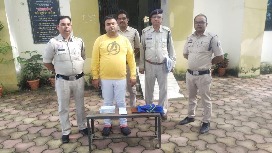 नशे के खिलाफ जशपुर पुलिस का  प्रहार, प्रतिबंधित नशीली कैप्सूल PYEEVON SPAS PIUS  के साथ पकड़ा गया आरोपी, गिरफ्तार कर भेजा जेल
