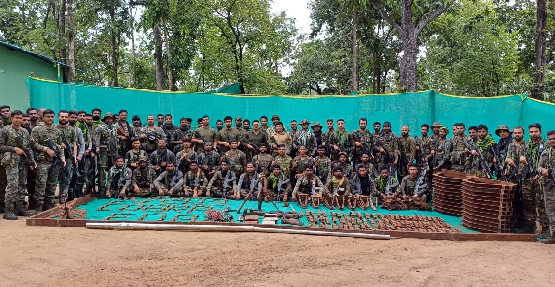 सुकमा जिले के मेटागुडा इलाके में   भारी मात्रा में डंप विस्फोटक सामग्री बरामद