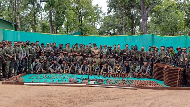 सुकमा जिले के मेटागुडा इलाके में   भारी मात्रा में डंप विस्फोटक सामग्री बरामद