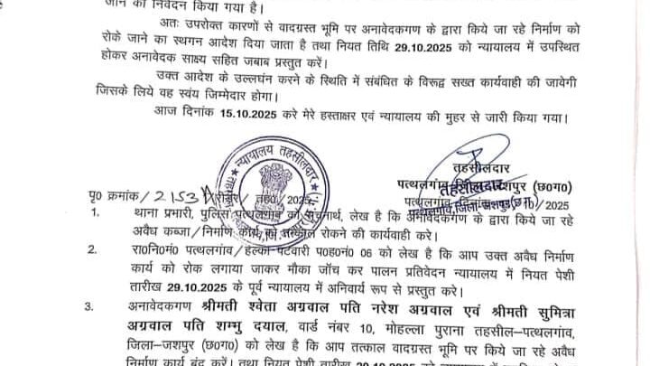 दशहरा मैदान में अतिक्रमण का खेल प्रशासन का कोई खौफ नहीं प्रशासन के आदेश का धज्जियां उड़ाते भू-माफिया