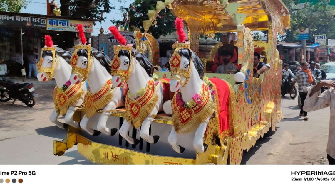 बिर्रा में कलशयात्रा के साथ संगीतमय भागवत कथा का शुभारंभ