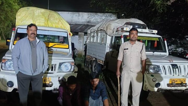 अवैध धान परिहन रोकने प्रशासनिक अमला सक्रिय , 194 बोरी धान सहित तीन पिकअप वाहन जब्त