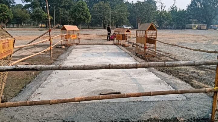 टेंपल सिटी शिवरीनारायण में क्रिकेट टूर्नामेंट की तैयारी पूर्ण – पिच तैयार