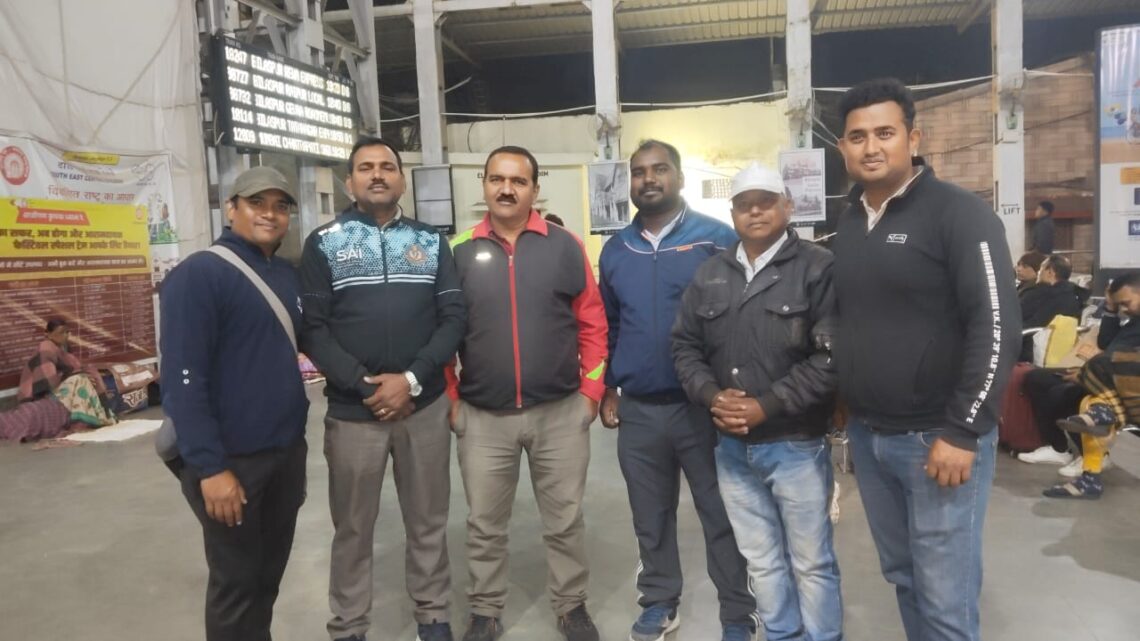 राष्ट्रीय प्रतियोगिता कुश्ती ( ग्रीको रोमन ) हेतु छत्तीसगढ़ की टीम गोरखपुर रवाना