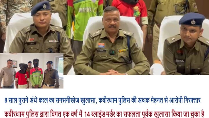 8 साल पुराने अंधे कत्ल का सनसनीखेज खुलासा, कबीरधाम पुलिस की अथक मेहनत से आरोपी गिरफ्तार