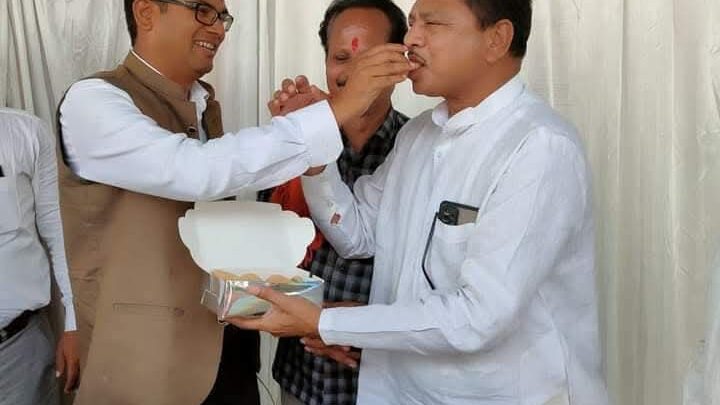 ‍वित्त मंत्री माननीय ओपी चौधरी जी ने दी जिला उपाध्यक्ष जी को बधाई