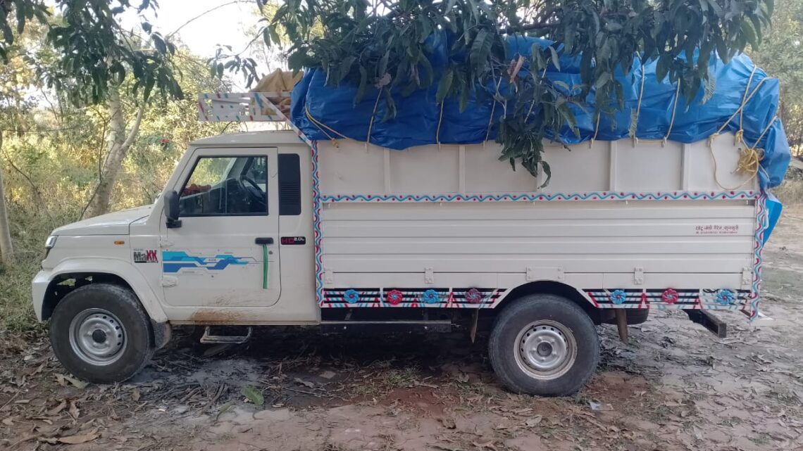 जशपुर पुलिस ने फिर पकड़ा, अवैध धान परिवहन करते एक पिकअप सहित 30 क्विंटल धान जप्त