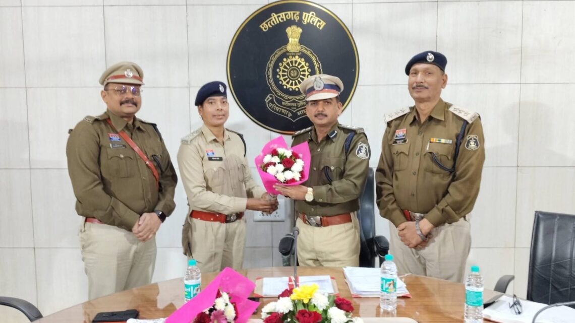 बेमेतरा जिले के नये अतिरिक्त पुलिस अधीक्षक  हरीश कुमार यादव ने संभाला पदभार
