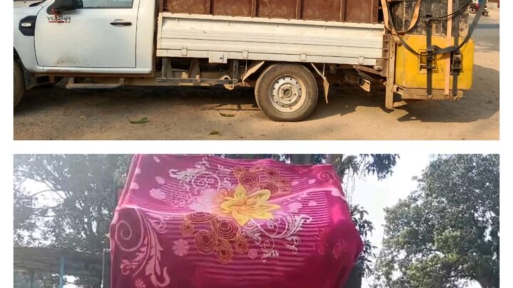 अवैध डीजे संचालन पर शंकरगढ़ पुलिस की कार्रवाई , डीजे सामग्री सहित पीकअप वाहन जब्त